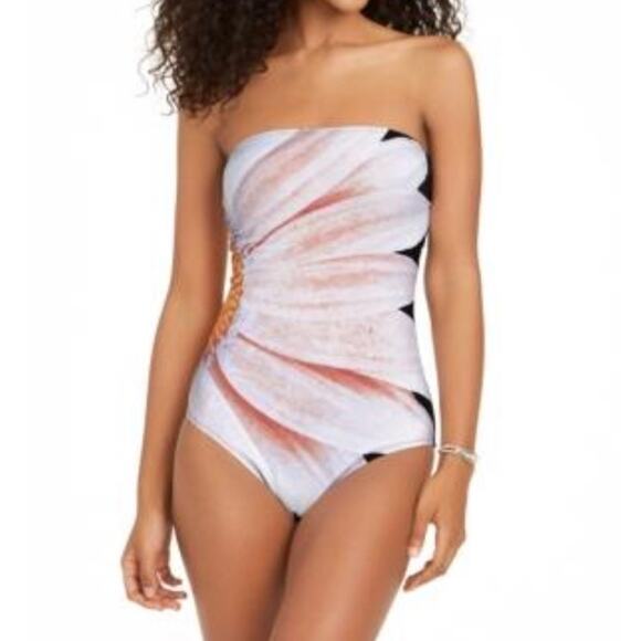 Calvin Klein Gerber Daisy One Piece Swim Multi 10 - Picture 13 of 13